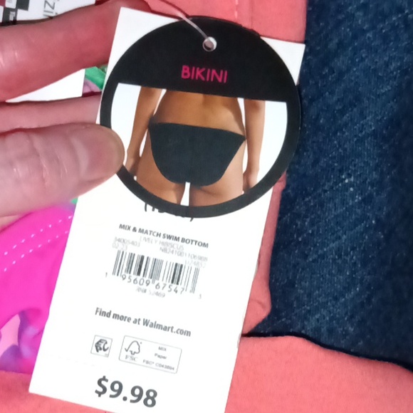 NWT No Boundaries Floral Retro Bikini Bottoms Jr's. XL - Picture 5 of 5